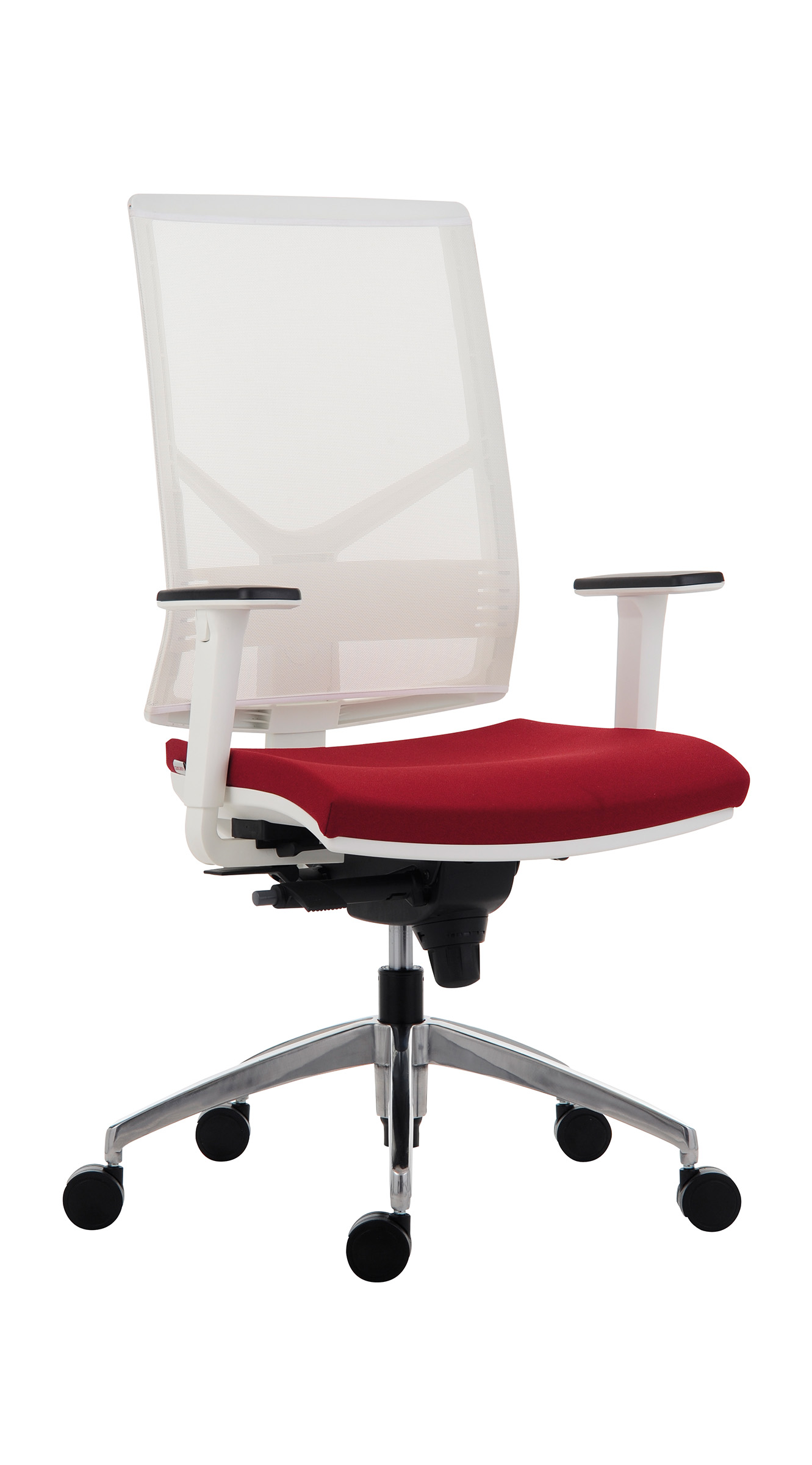 Kancelářská židle 1850 SYN Omnia ALU WHITE  - Červená