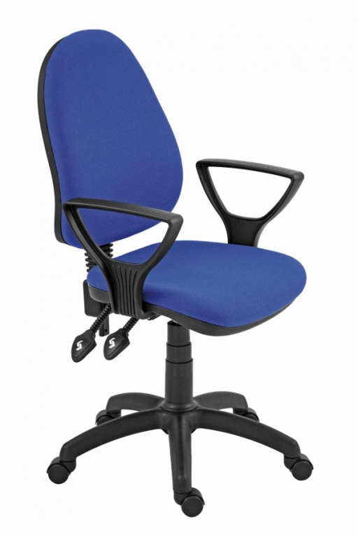 Kancelářská židle Panther ASYN  - koženka tm.modrá