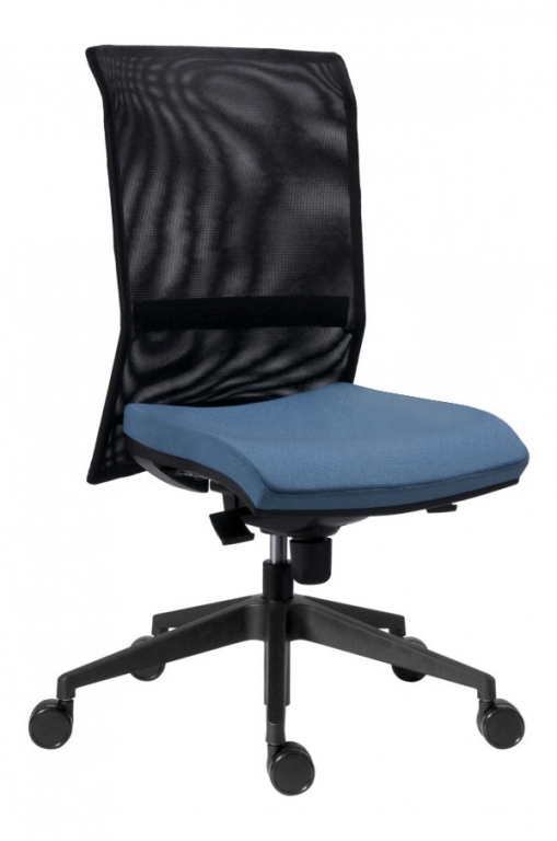 Kancelářská židle 1580 SYN GALA NET  - Koženka modrá