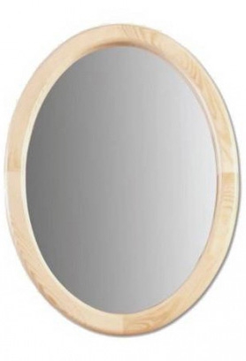 Zrcadlo oválné LA110 - 58x78cm - Borovice 
