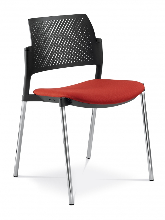Konferenční židle  Dream+ 100-BL-N4  - koženka šedá