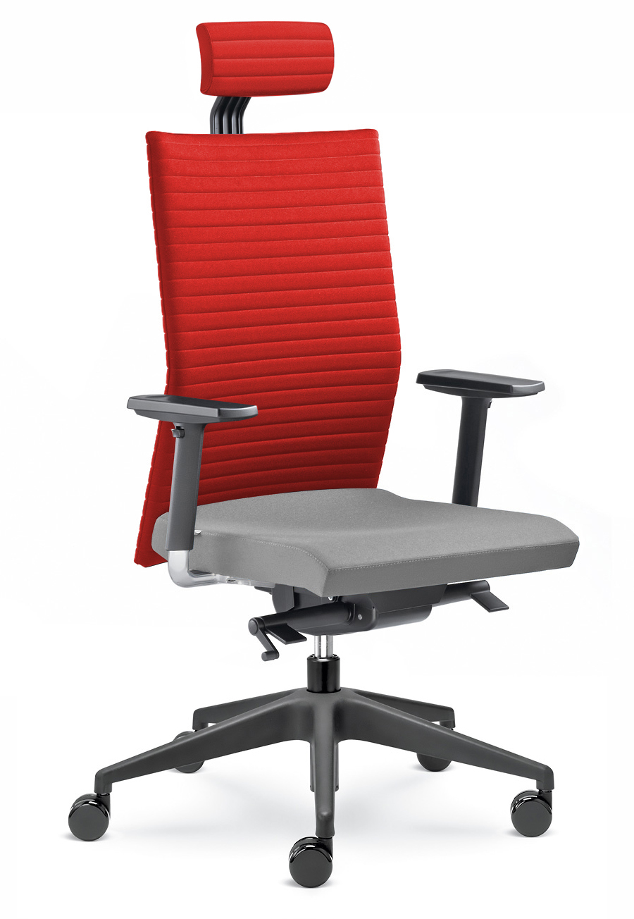 Kancelářská židle Element 435-SYS  - červená/šedá