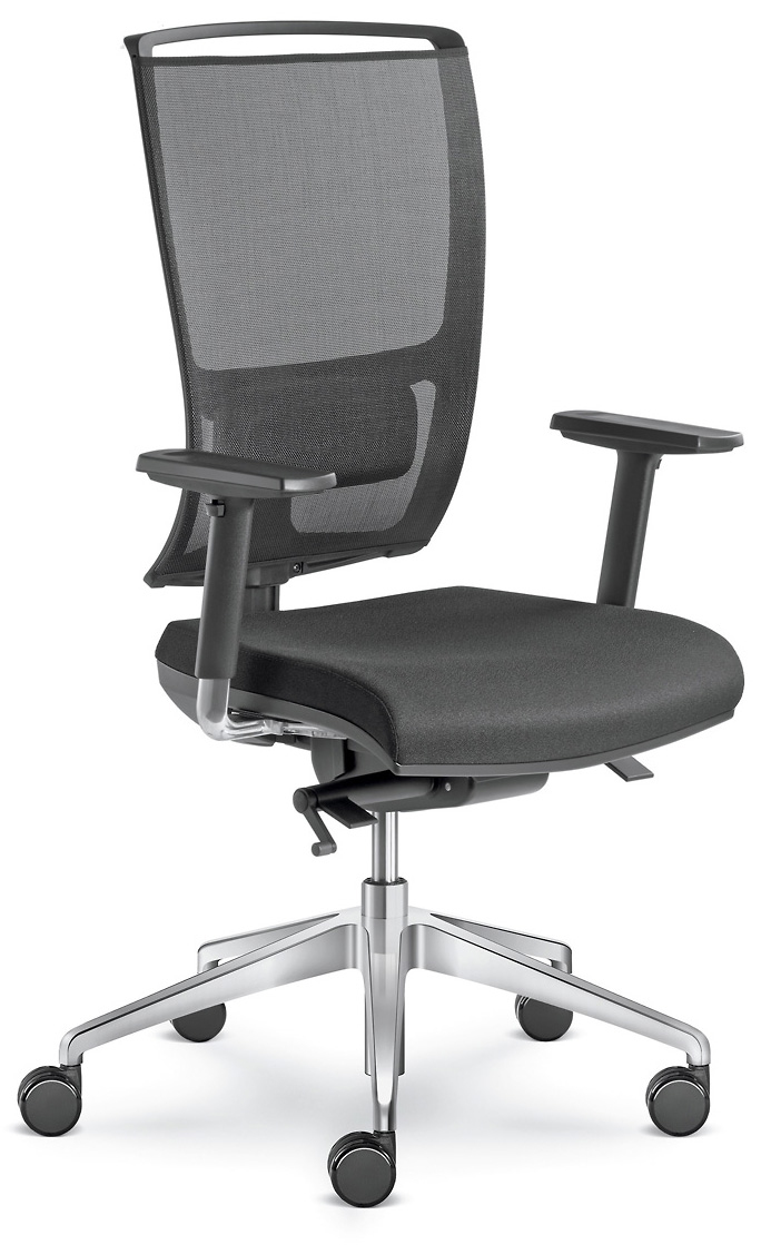Kancelářšká židle Lyra Net 200-SYS-F80-N6  - koženka šedá