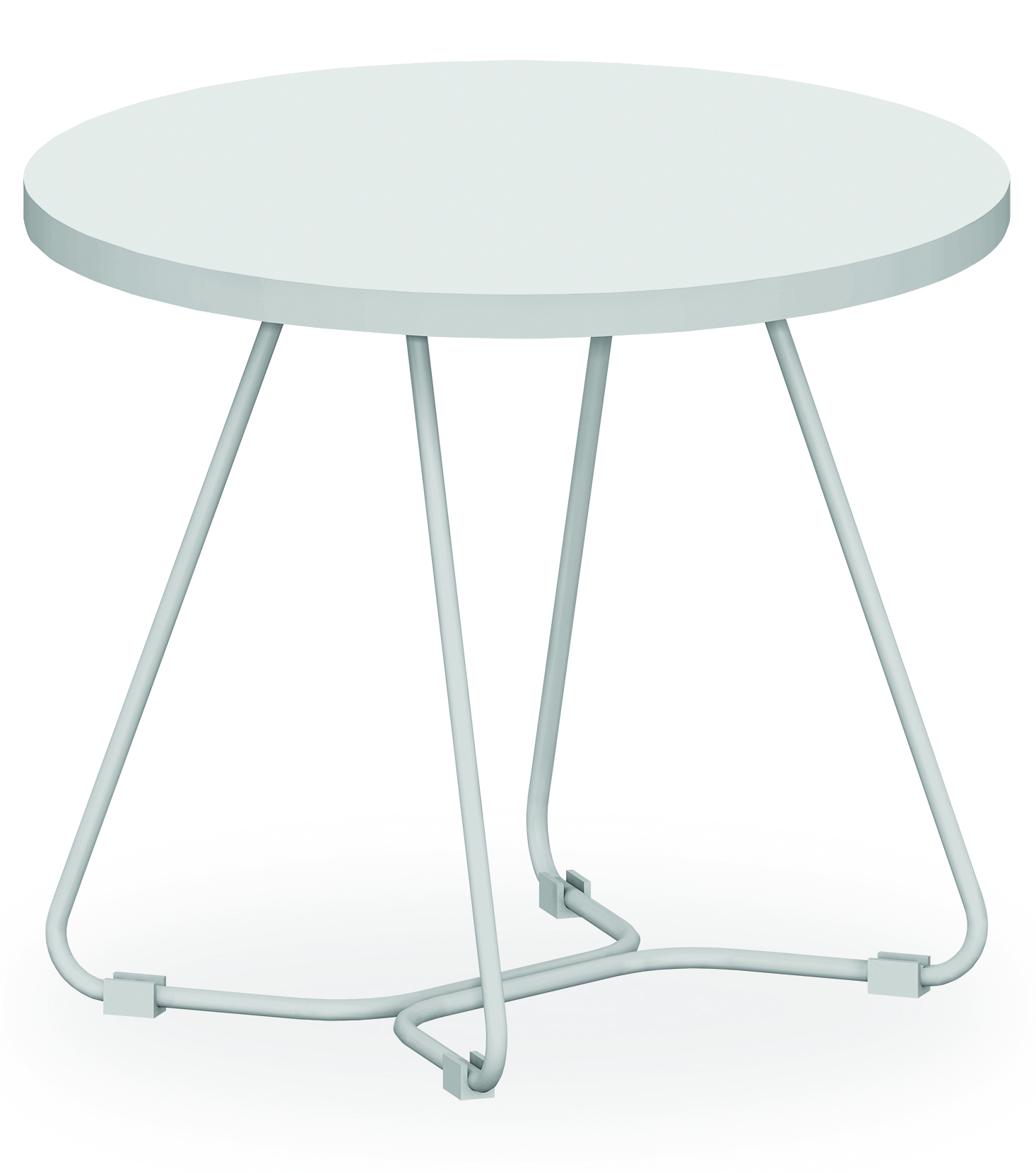 Konferenční stolek K06 - pr.55cm - Bílá