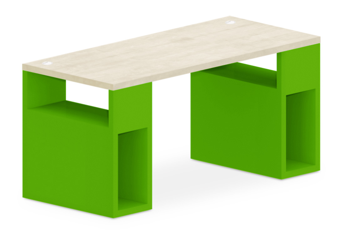 Stůl s úložnými podnožemi 160x70cm - Mamba green
