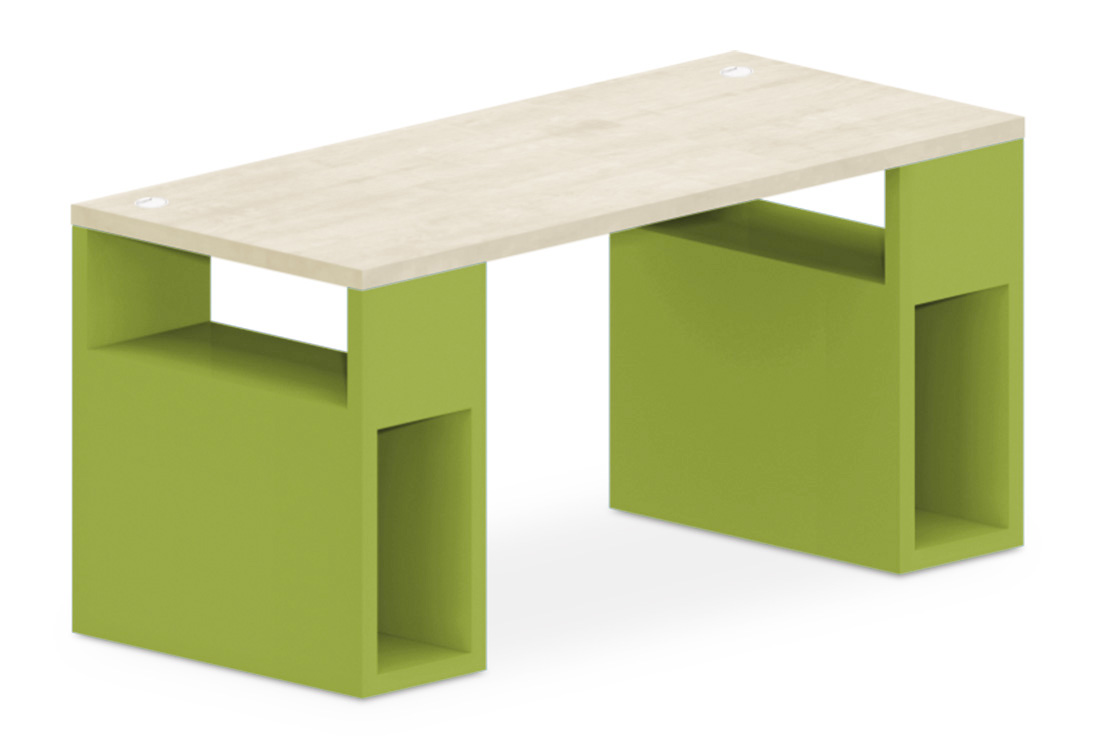 Stůl s úložnými podnožemi 160x70cm - Ocean Green